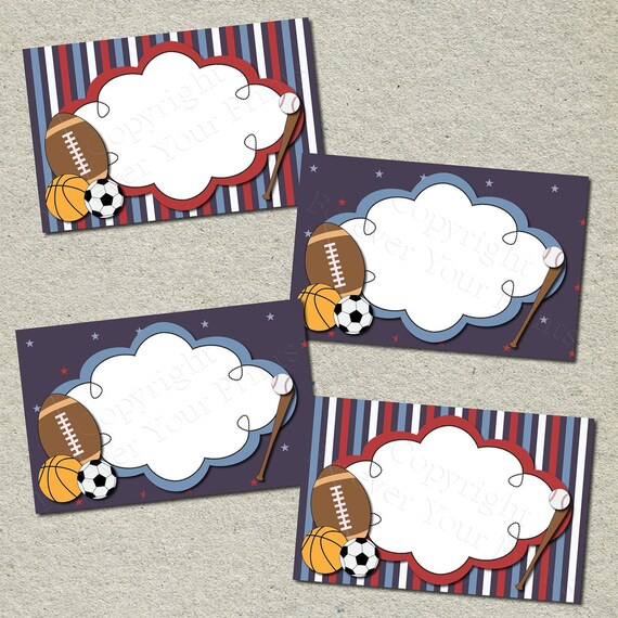 Sports Buffet Table Labels - INSTANT DOWNLOAD Il_570xn