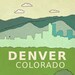 Denver Colorado 8x10 / Nursery Decor, Modern Baby, Typography Poster, City Skyline, Giclee, Illustration, American Travel Theme, Digital