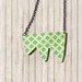 Geometric Statement Bib Jewelry Necklace - One Dog Night Collection - One of a Kind OOAK Tribal Art Pendant Gunmetal Chain