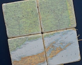Connecticut  Map Coasters, Or you choose the State or Country