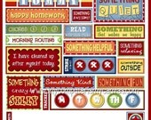 Subway Art RESPONSIBILITY Chart Bundle -  Printable INSTANT DOWNLOAD