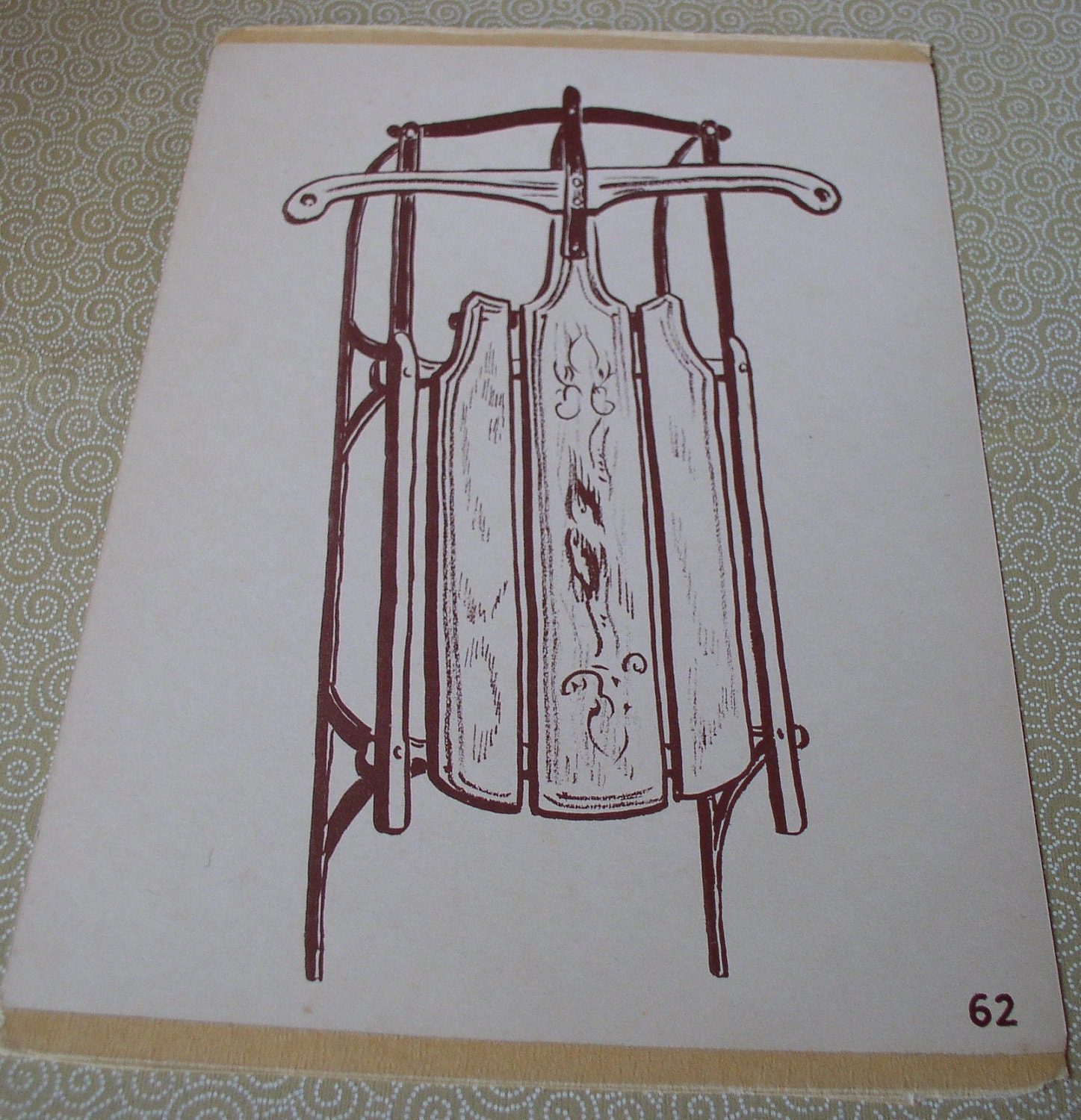 Vintage Flash Card 1946 Alice and Jerry - Sled Barn Silo