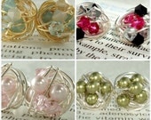 Made to order- Customize Your Own Pair of Signature Wire Wrapped Stud earrings  post earrings