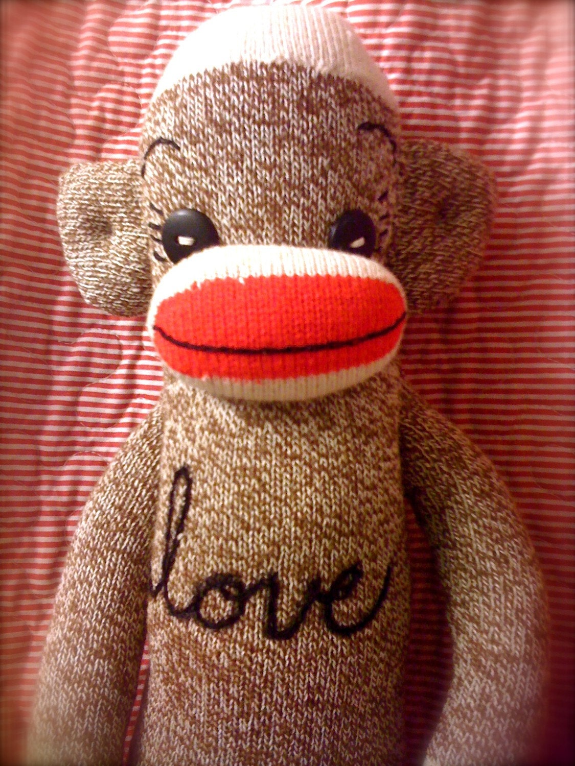 Love Sock Monkey (made to order) by POST STREET