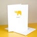 Folded Customized Baby Thank You Note Cards with Elephant