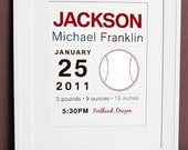 8 x 10 - Custom Birth Announcement Prints - Baseball - perfect for framing Il_170x135