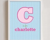 8 x 10 - Personalized Name Print Wall art - C is for Il_170x135
