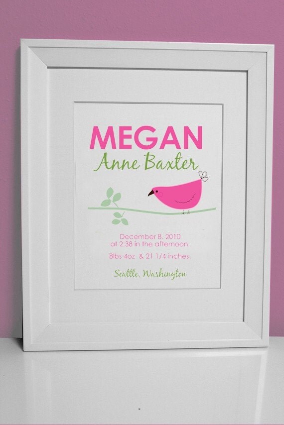 8 x 10 - Custom Birth Print - POTTERY BARN Penelope Il_570xn