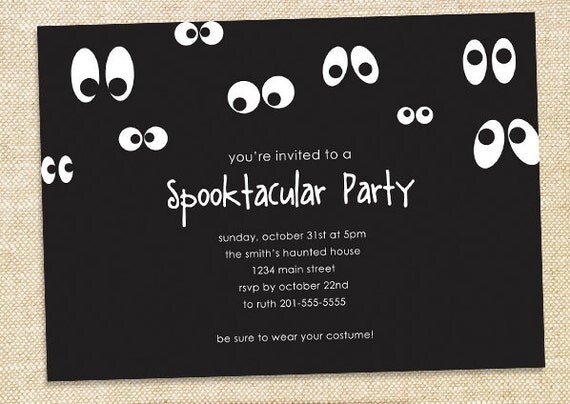 Spooktacular Halloween party invitations - set of 12 with envelopes Il_570xn
