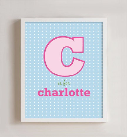 8 x 10 - Personalized Name Print Wall art - C is for Il_570xn