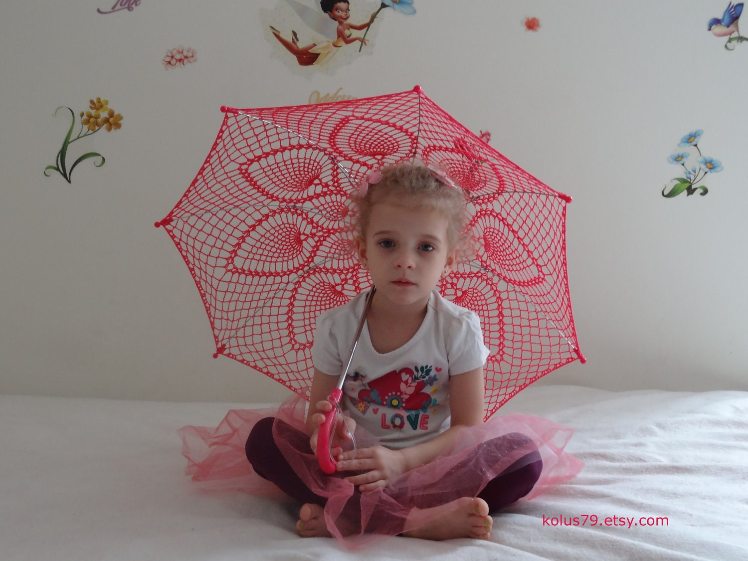32" Hot Pink PINEAPPLE, Violet Lace Crochet  PARASOL, Mothers Day Barefoot Wedding UMBRELLA, Steampunk, Goth- Ready to Ship