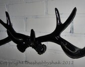 Large Antler Wall Rack/ Resin Wall  Antlers / Antlers /Deer Antlers/ Black Wall Decor/ Modern / Faux Taxidermy