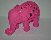 Elephant Statue / Figurine / Modern Home decor / Animal Decor / gloss pink