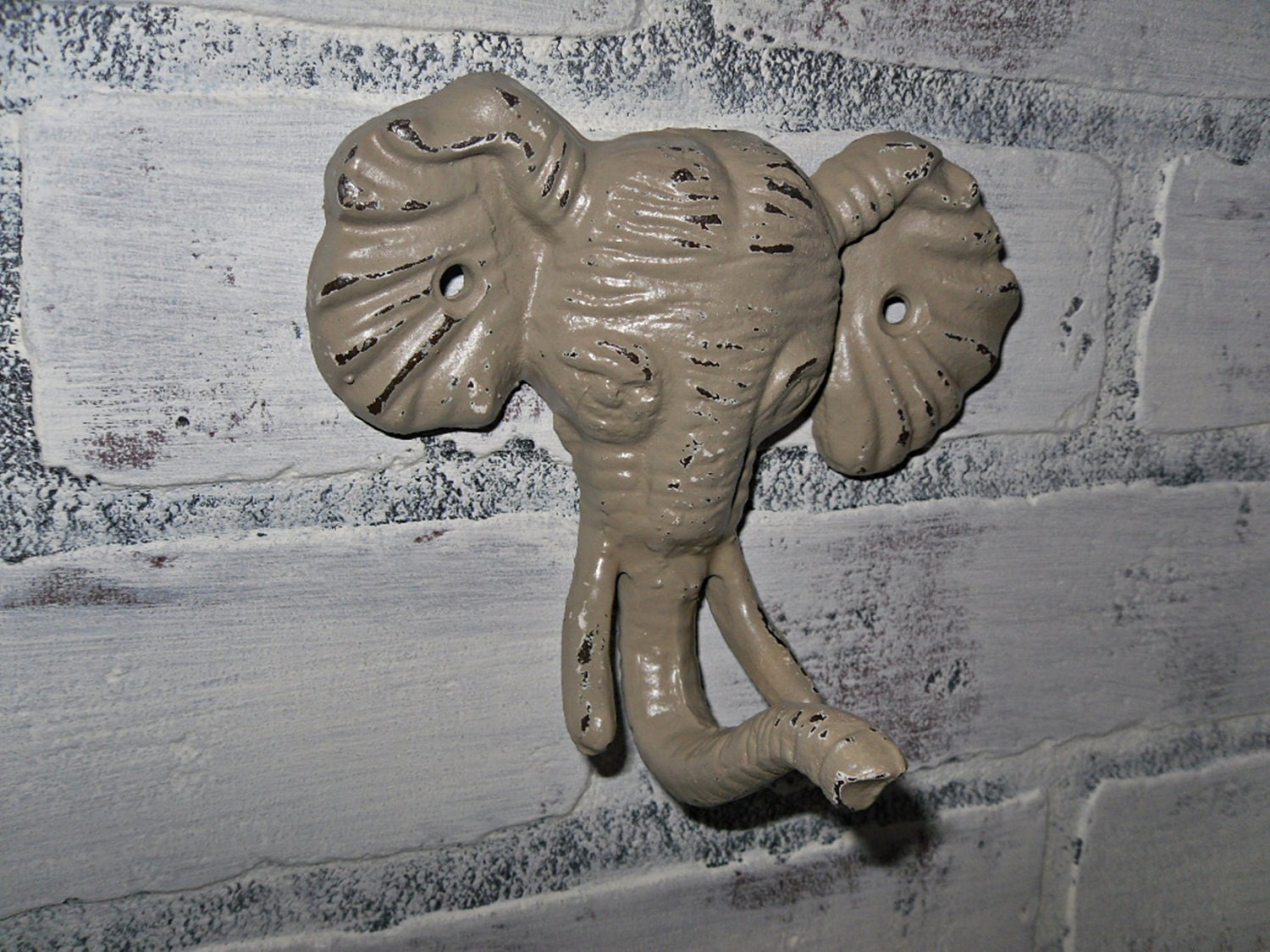 Elephant Hook / Wall Decor /  Spring SALE /Metal wall hook / Shabby Chic Decor