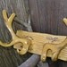 Antler  Hook / Wall Decor /  Antlers /  Cast  Iron  wall hook / Bathroom hook /Towel Hook / White /Mancave / Coat hook / Jewelry Hanger