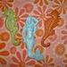 Mermaid / Seahorse /Trio Wall Hooks / Cottage / Shabby Chic / Coastal decor /Metal wall hook /Bathroom hook / Fixture