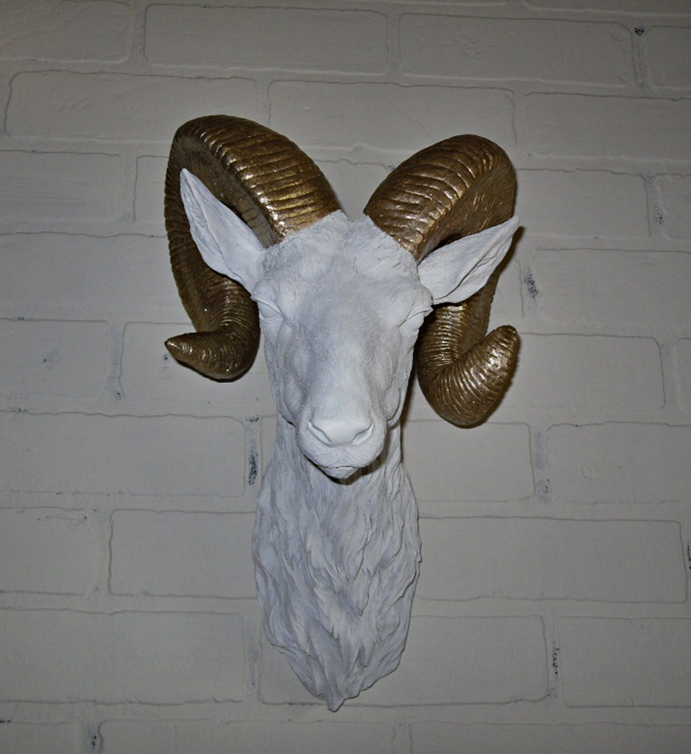 Faux Taxidermy / Ram Head / Animal Head Wall Mount / Modern Wall Decor