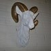 Faux Taxidermy / Ram Head / Animal Head Wall Mount / Modern Wall Decor
