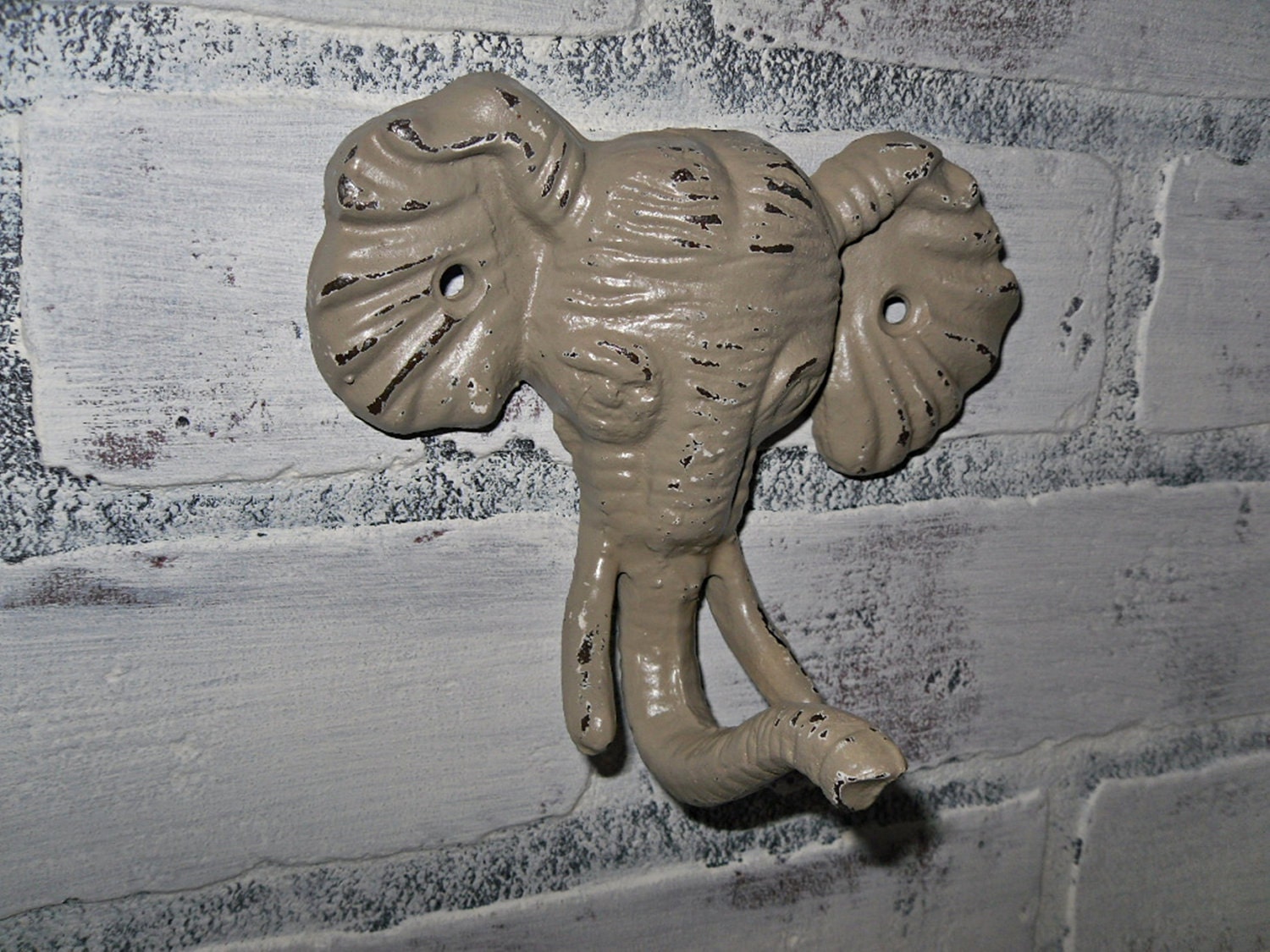 Elephant Hook / Wall Decor / Spring SALE /Metal by Theshabbyshak