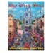 DISNEY WORLD 2- Handmade Leather Wallet / Cardholder - Travel Art