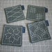 Sashiko Coasters, Set of 4