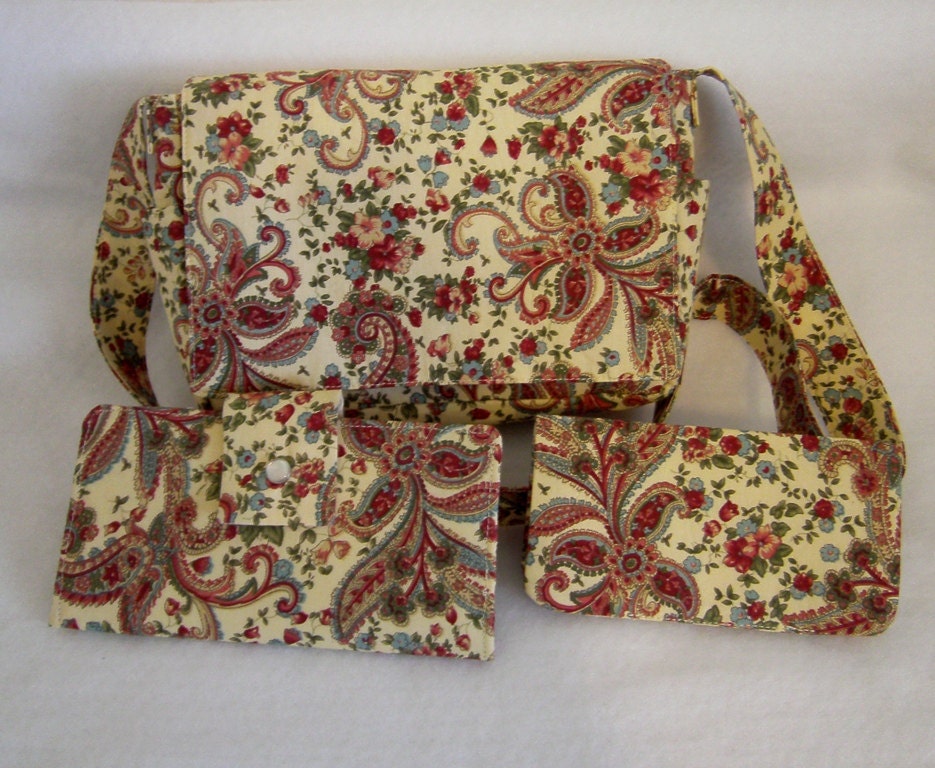 Paisley Shoulder Bag Set - One of a Kind