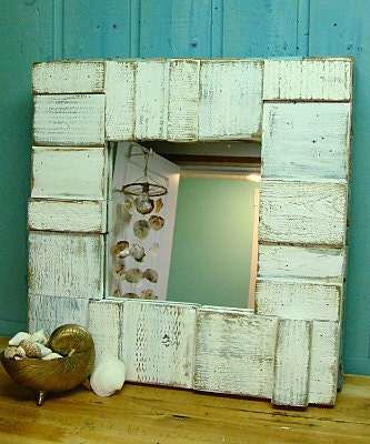 Mirror Beach House Weathered Wood Mirror