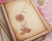 Dandelion Wish Greeting Card, All Occasion, Blank Inside, and  Aged