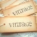 12 VINTAGE Tags - Hand Stamped, Hand Aged and Vintage Inspired - Brown Manila Cream