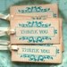 Thank You Tags - Vintage Inspired - Shabby Chic - Teal Aqua Manila Cream