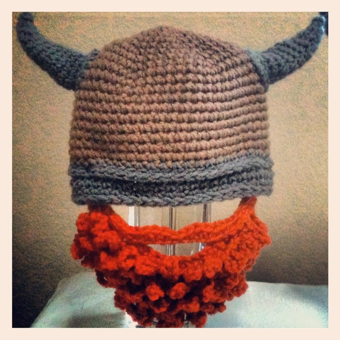 Crochet Viking Beard Hat by magicalshan on Etsy