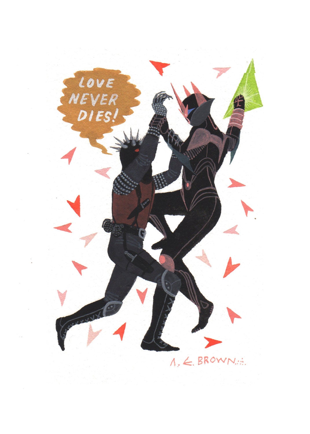 BAT FORCE . Leaf vs Galgen . good vibes print