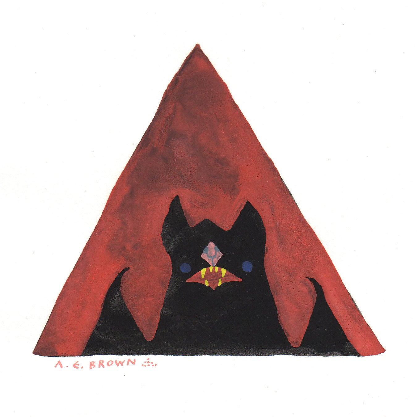 Brown's Diamond Nose Myotis Bat . Print