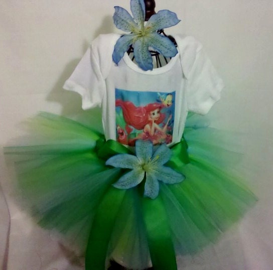 Little Mermaid inspired SEWN tutu - size newborn to 4t