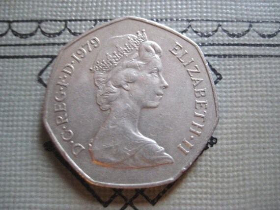 1979 United Kingdom Coin 50 New Pence Elizabeth II by StarPower99
