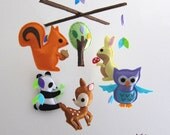 Baby Crib Mobile - Baby Mobile - Felt Mobile - Nursery mobile -  Brown deer (Custom Color Available)