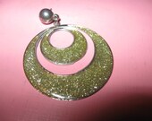 Sparkly golden New Wave Eighties Earrings