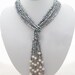 beadwork necklace,bib necklace,statement necklace,bridesmaid gifts,Beaded Jewelry,Multi Strand pearl necklace