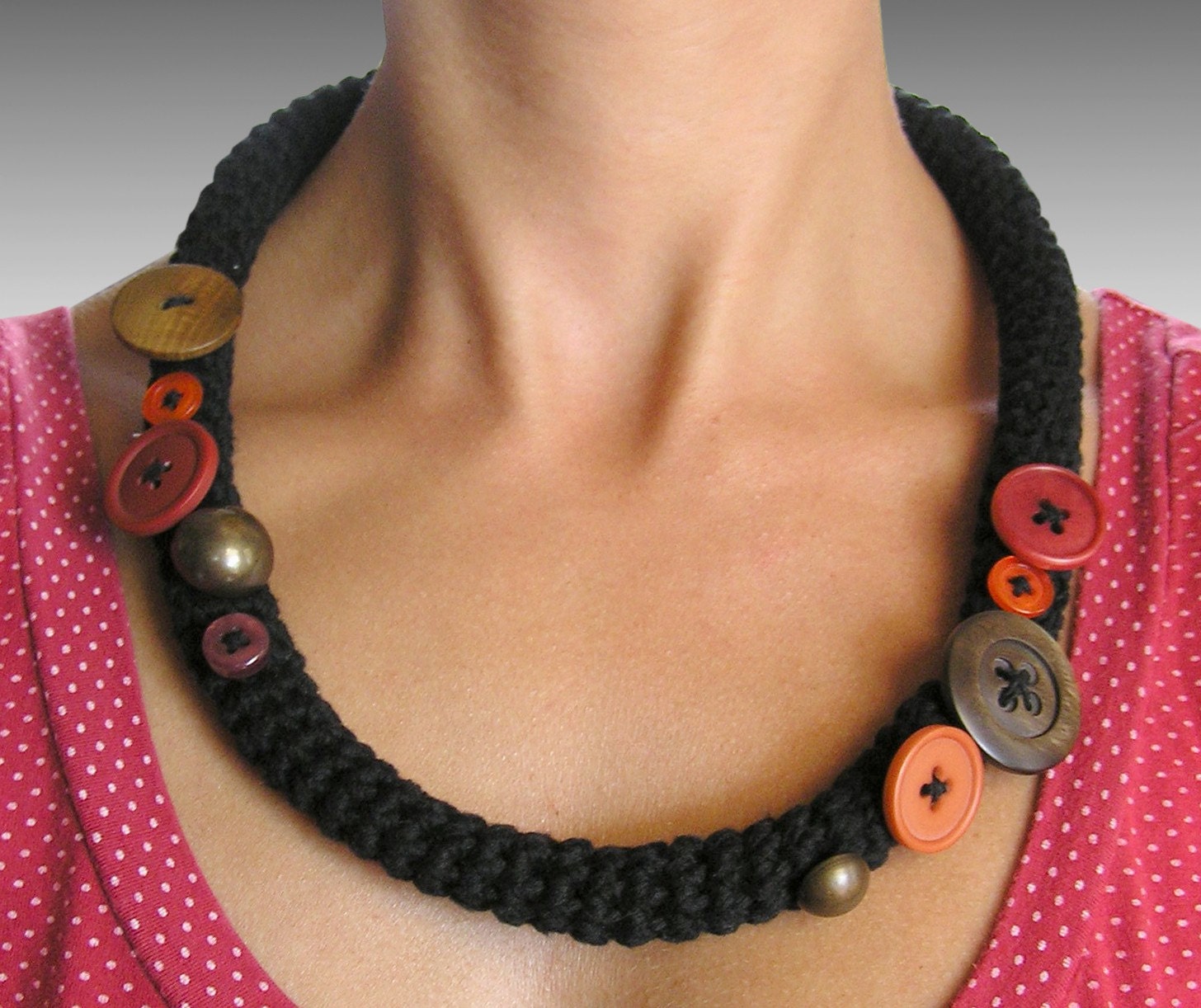 necklace  with buttons