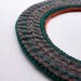 Crochet & felt collar - Crochet green cotton, gray felt fabric and handmade stitches. - SAMPLE