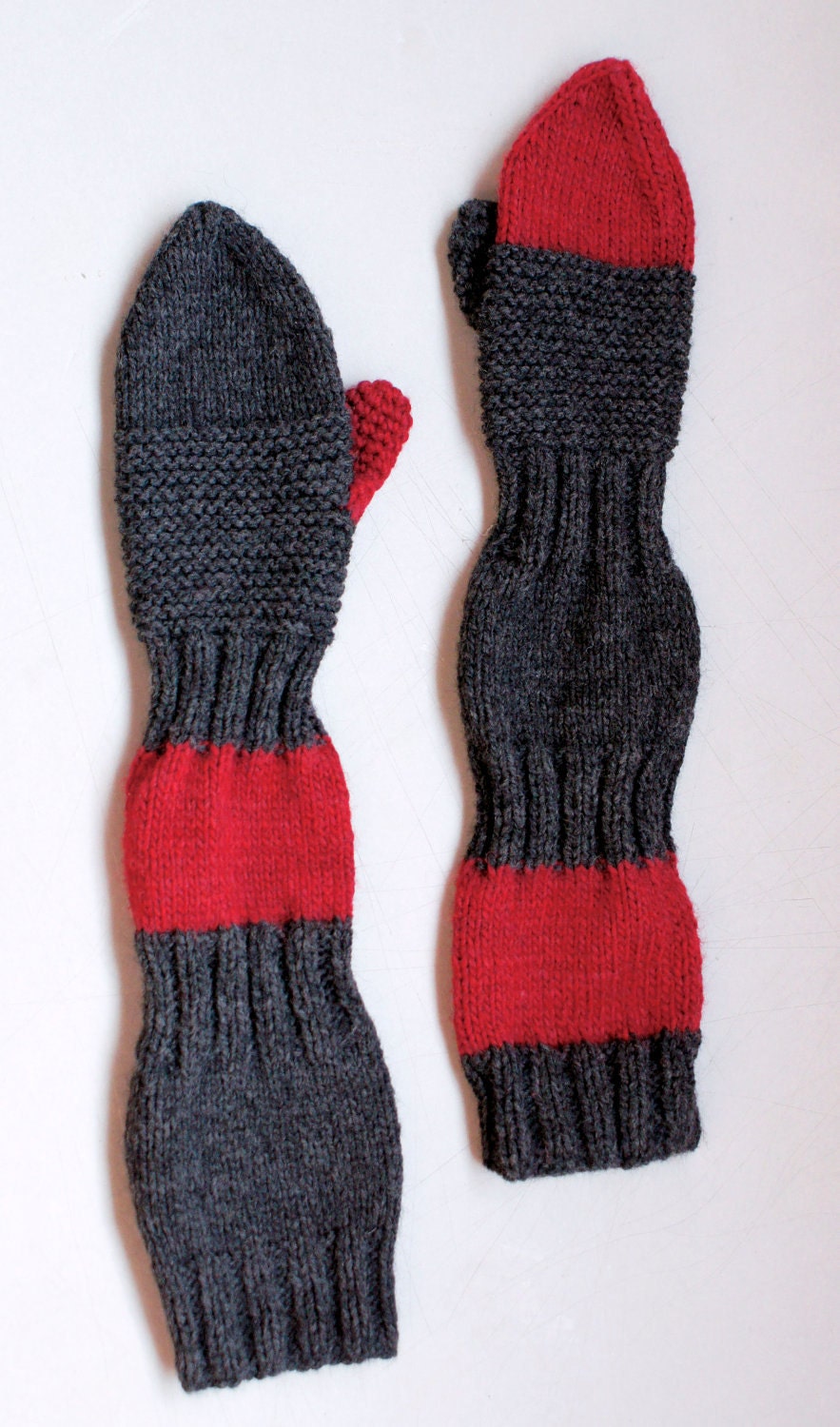 Long gloves - handknitted soft superlong gloves- SAMPLE
