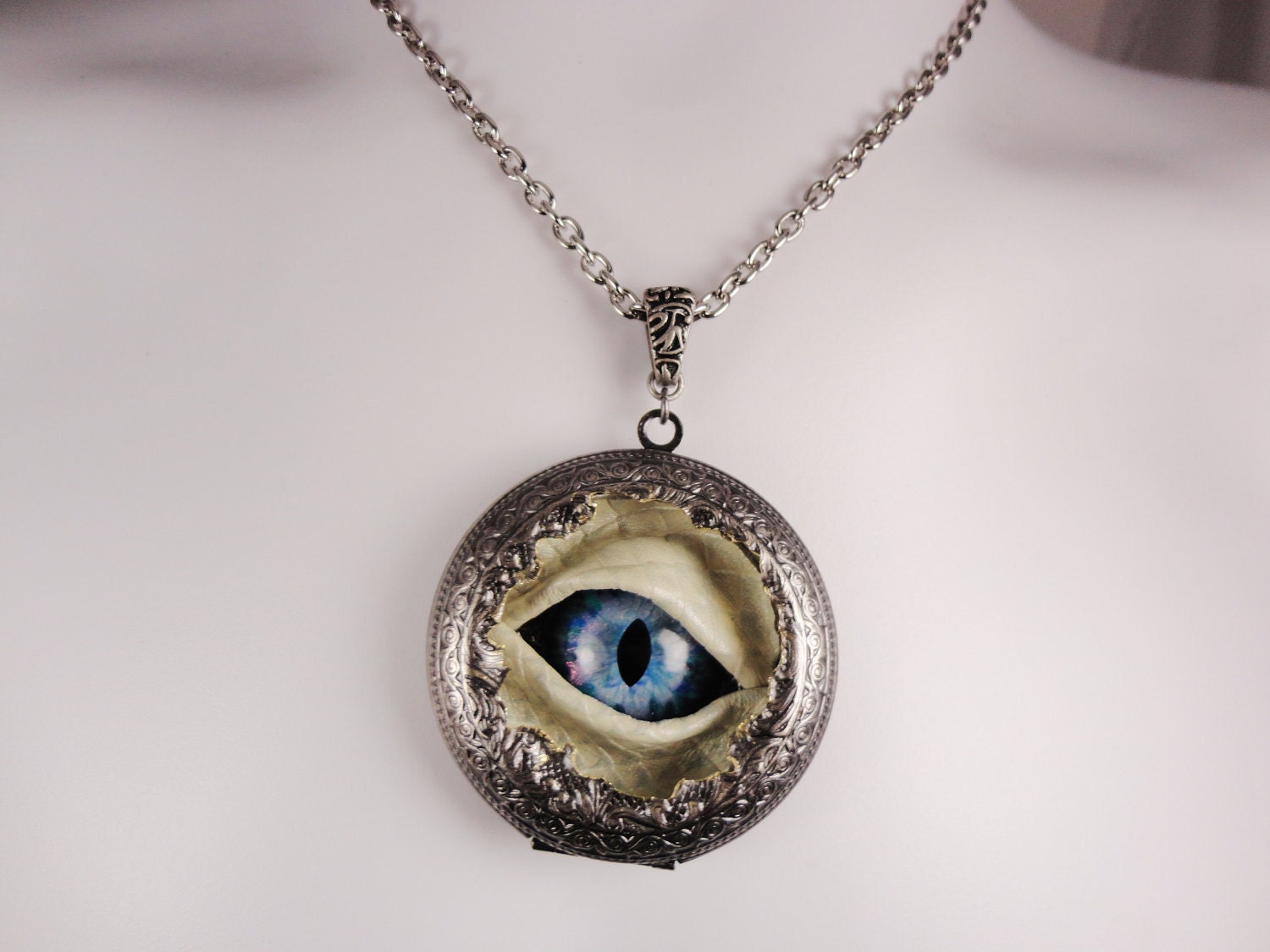 Reserved for a Very Special Customer Greg - Steampunk Necklace Sightmares Opal Eye -by Dr Brassy Steampunk
