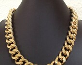 Freedom, 18K Gold Color plated, Large Chunky Gold Chain