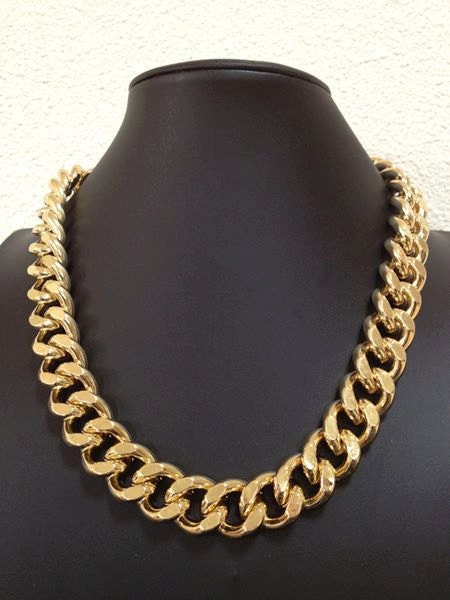 Freedom, 18K Gold Color plated, Large Chunky Gold Chain