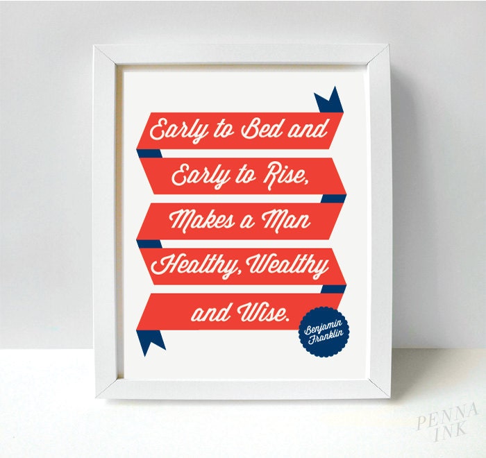 Ben Franklin Quote Print