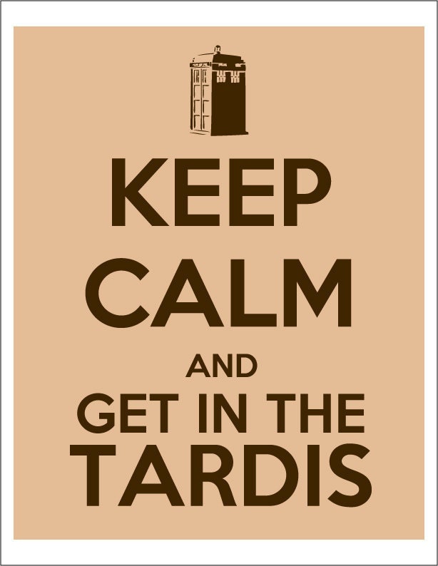 Keep Calm and get in the TARDIS Printable DIY Poster