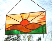 Sunset Stained Glass - Handmade Panel