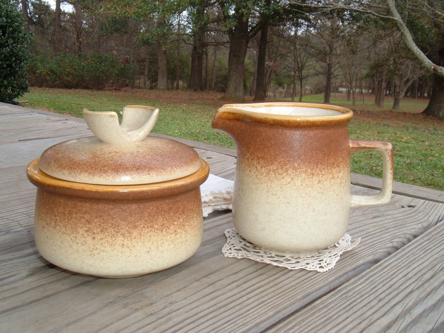 Vintage Mikasa Stylekraft Sugar and Creamer Set from Japan for Farmhouse Kitchen