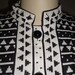 Black & White Geometric Striped Vintage 1960's MOD Dress XL