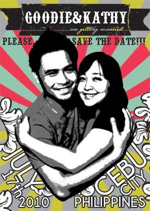 Custom Save The Date Postcard - Couple's Portrait (200 pcs)